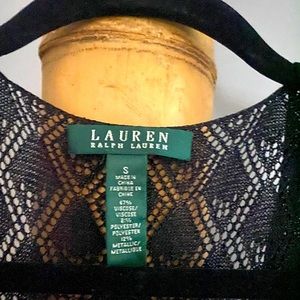 Size s dressy long knitted vest. Black with shimmer knit